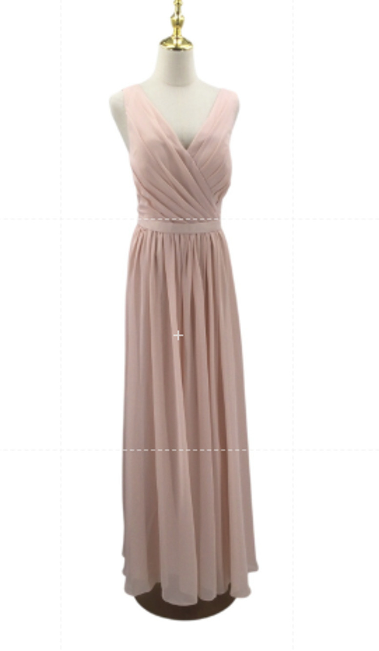 AW BRIDAL 8 M pink blush Gwyneth formal bridesmaid party maxi dress NWT B20